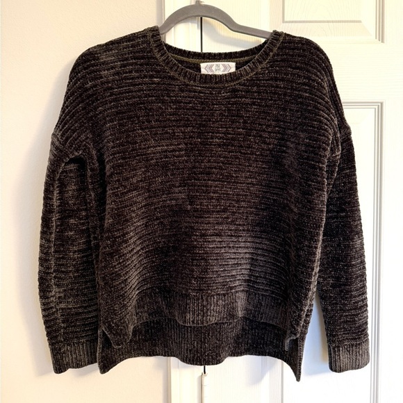 Pink Rose Sweaters - Pink Rose Dark Green/Brown Chenille Sweater - Size S